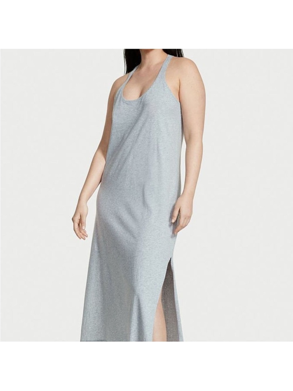 Victoria's Secret Light Heather Gray Maxi Tank Dress Sleepwear